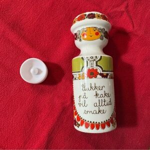 Figgjo sugar shaker. Vintage Norwegian.  Or sugar/cinnamon shaker.  MCM
